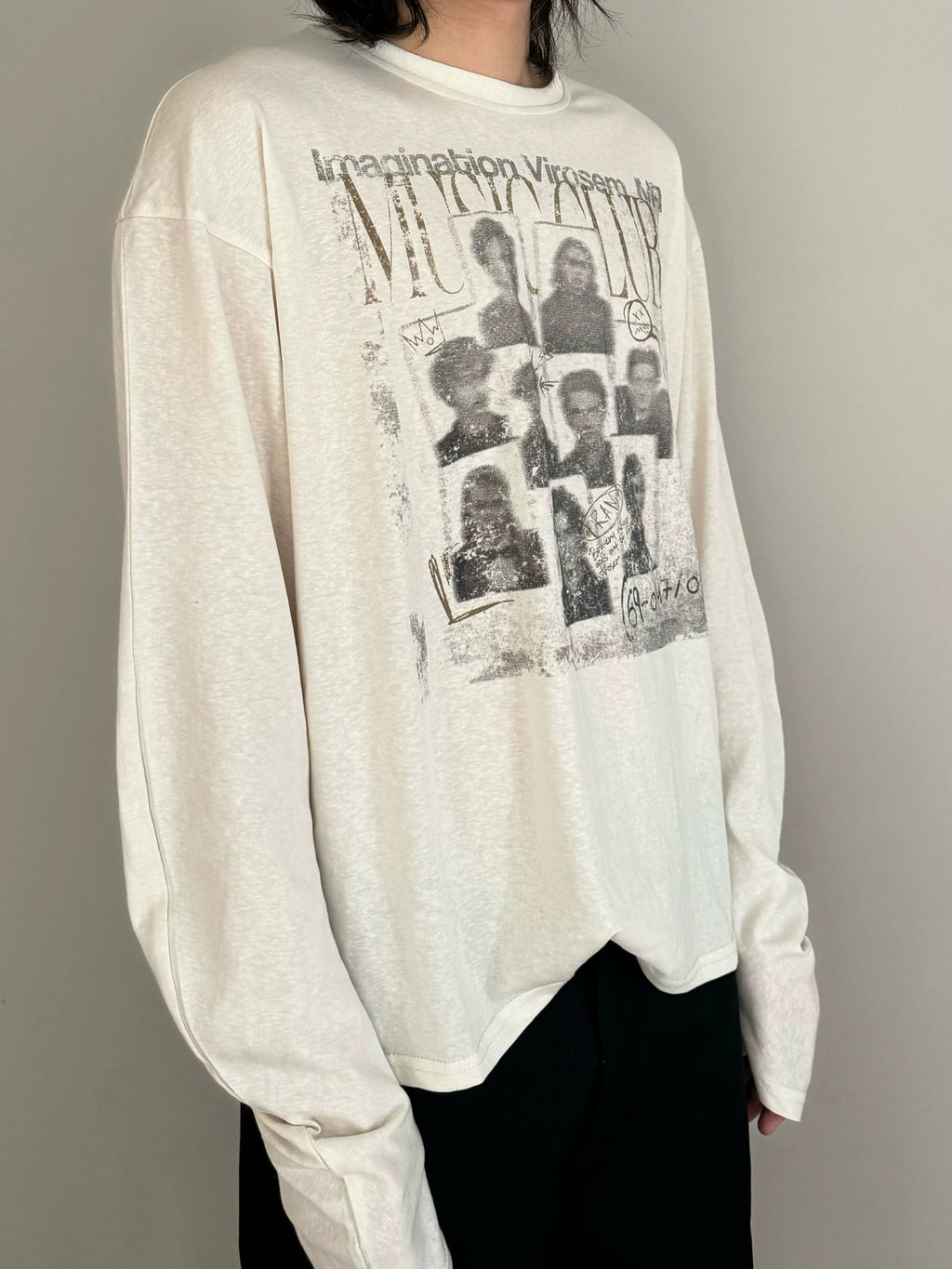 URRRGE Vintage Niche Rock Portrait Print Long Sleeve
