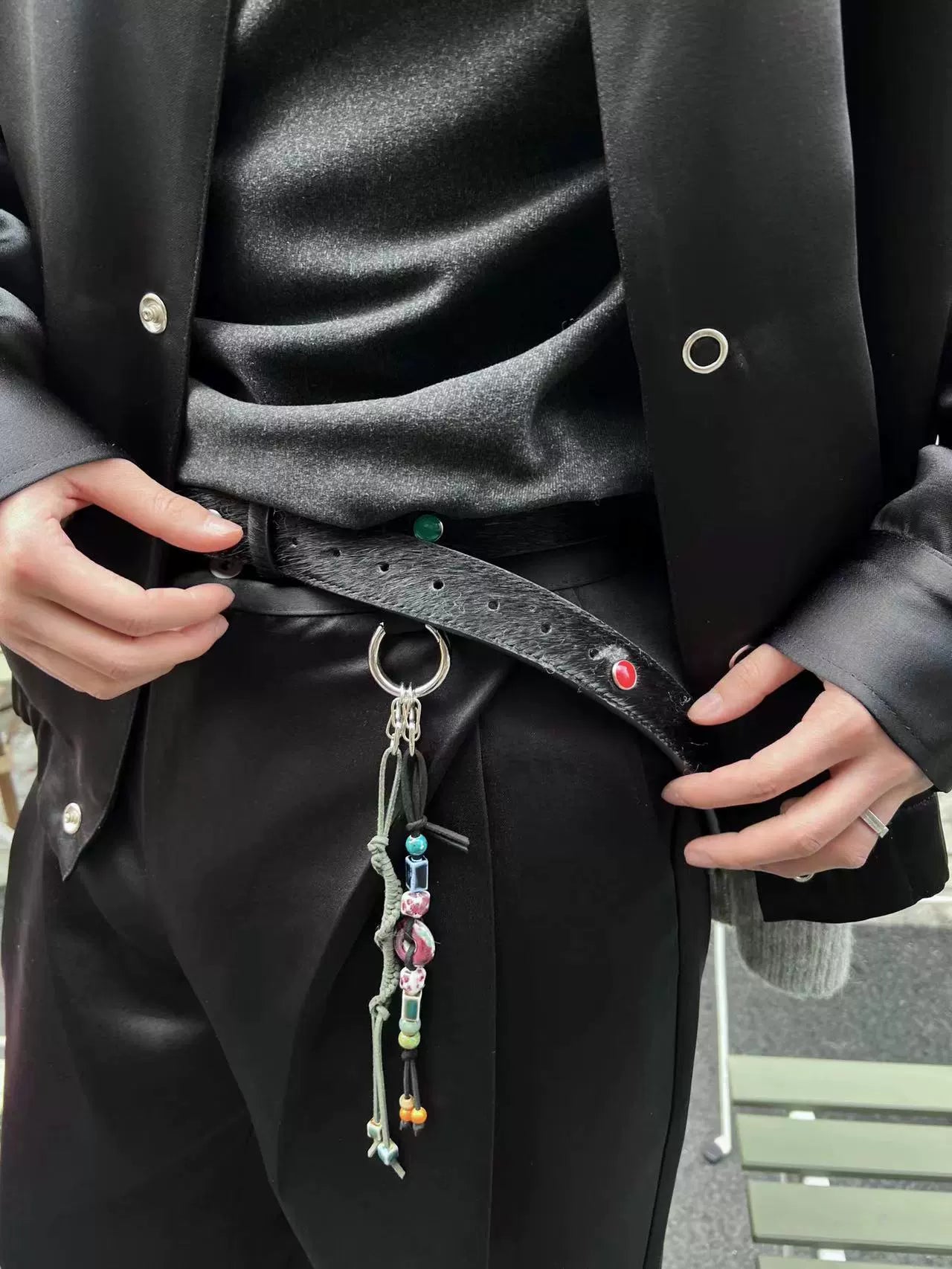 NOT UGLY Leather Hot Silver Made Old Buckle Belt