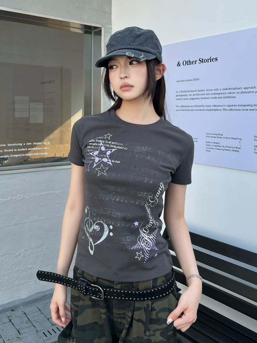 404MOB Retro Front Shoulder Slim Tee