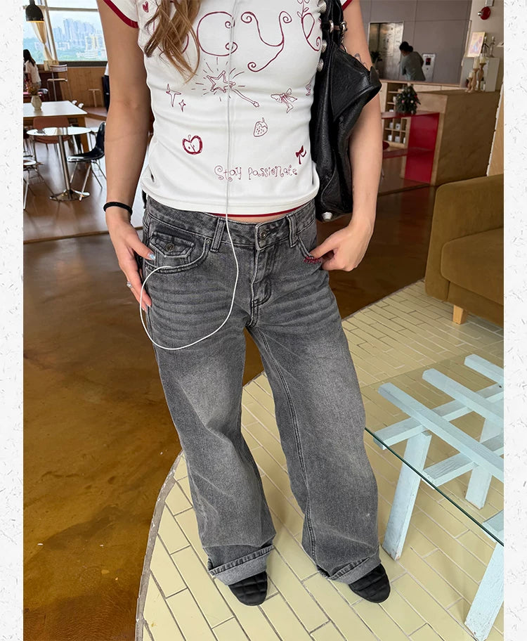 CCYE Straight Old Casual Jeans