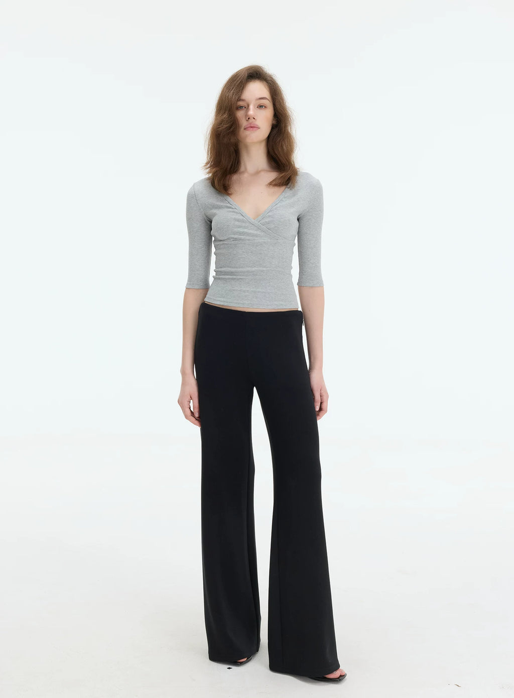 Veryrareme Low Waist Drape Wide Legs Thin Versatile Suit