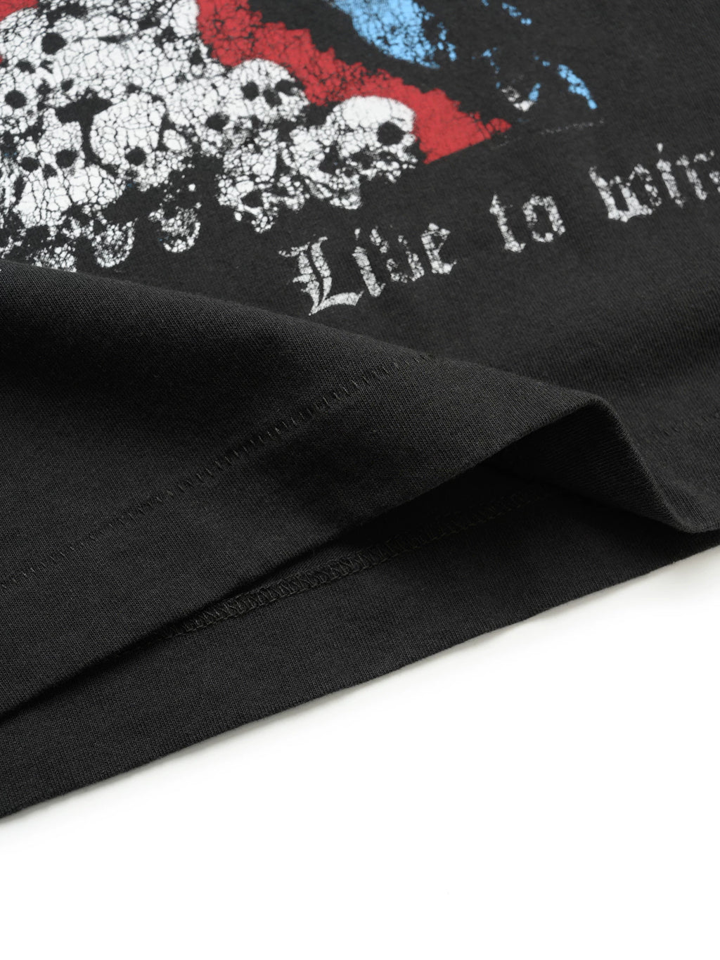 VETERANBOI Retro Motorcycle Head Print Loose Tee