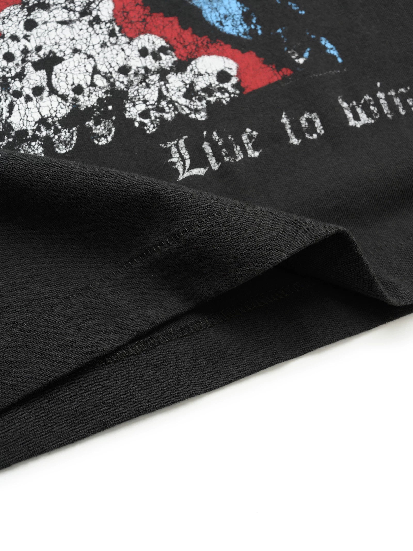VETERANBOI Retro Motorcycle Head Print Loose Tee