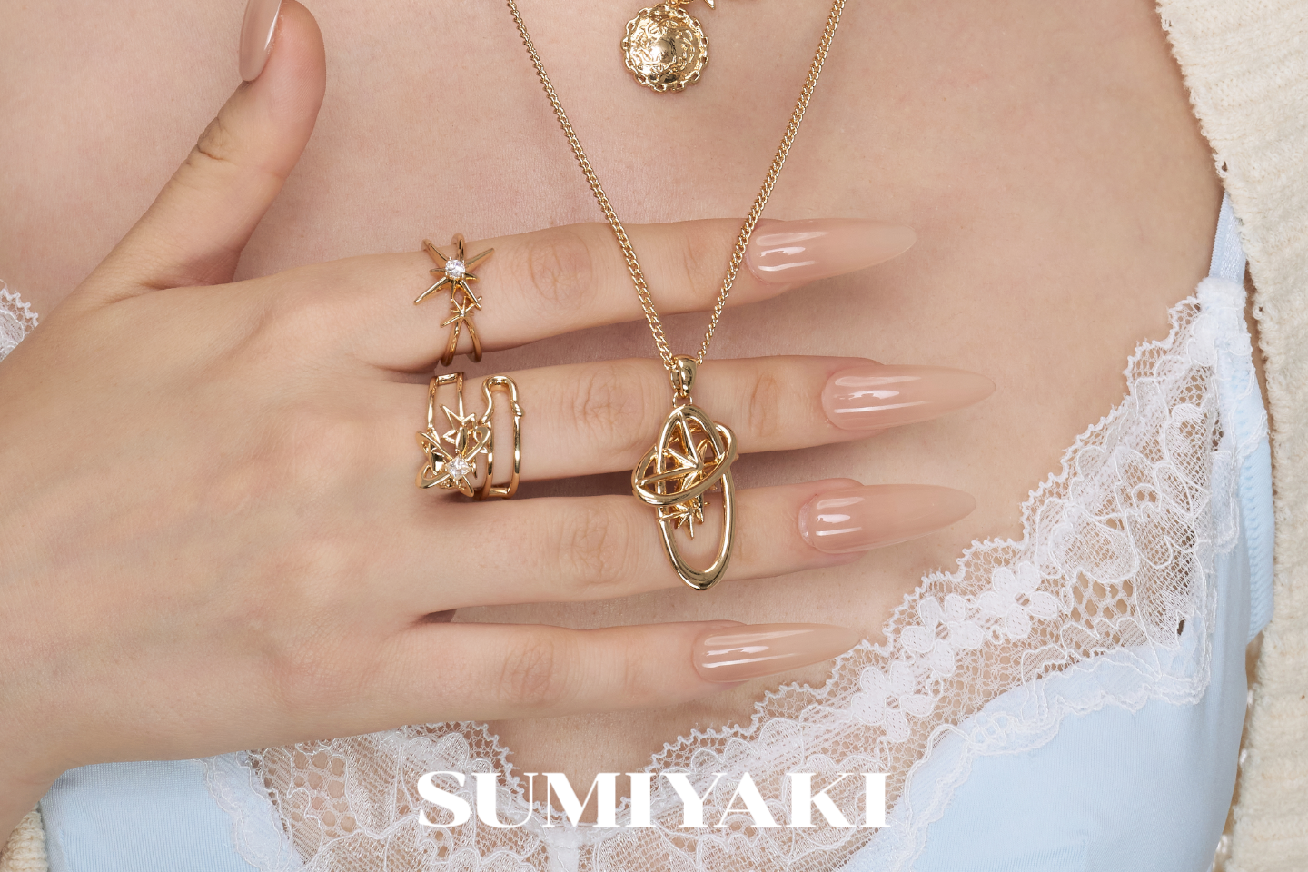 SUMIYAKI Vintage Pearl Double Layer Necklace