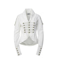 DoublePunch Leather Short Long-sleeved Jacket