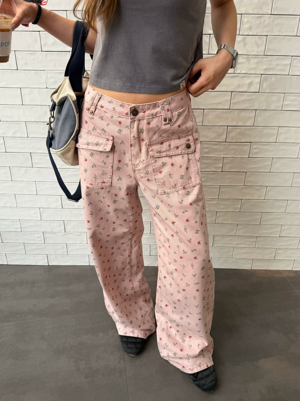 CCYE Floral Straight Versatile Drape Casual Pants