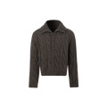 INTENT Vintage Embossed Twisted Thick Needle Sweater