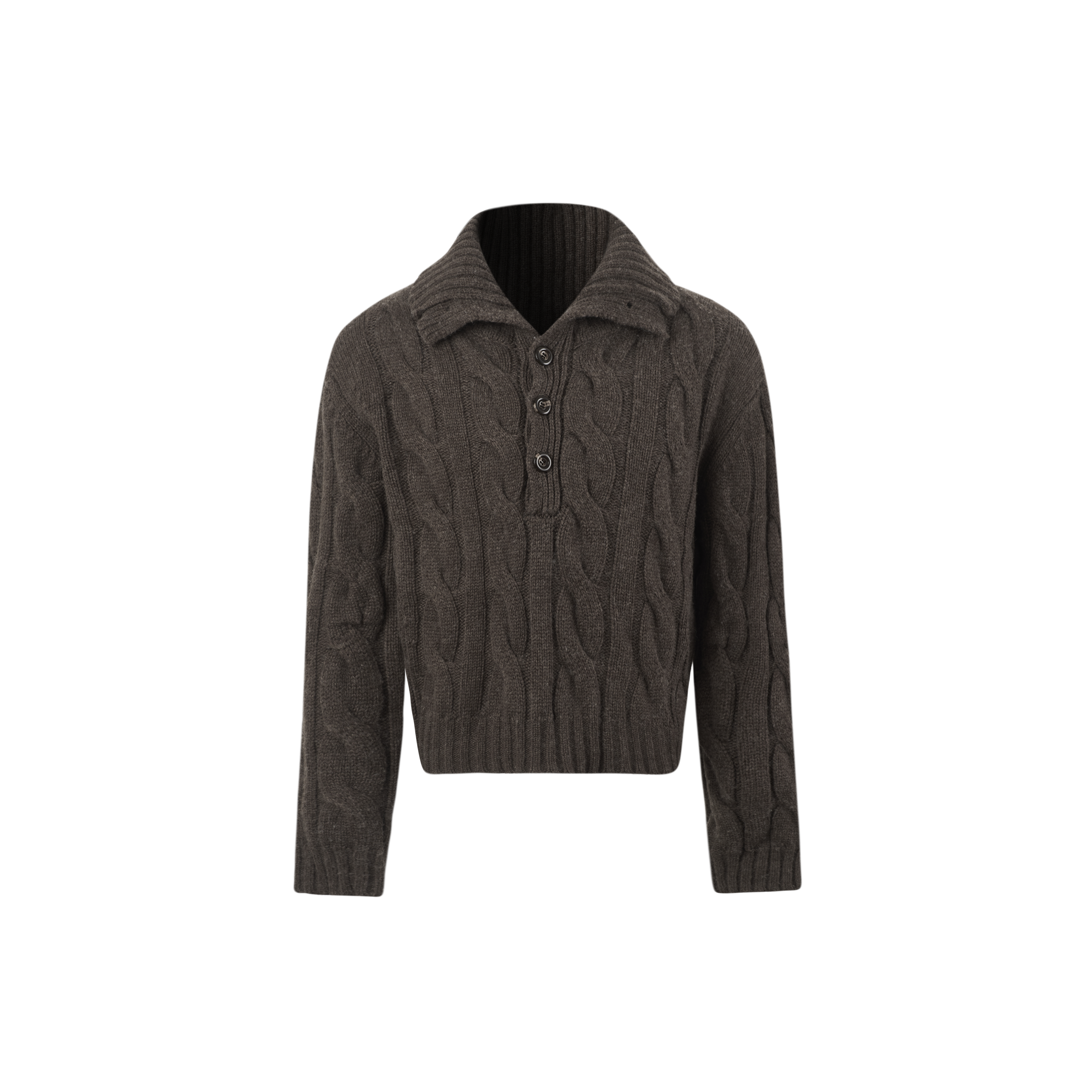 INTENT Vintage Embossed Twisted Thick Needle Sweater