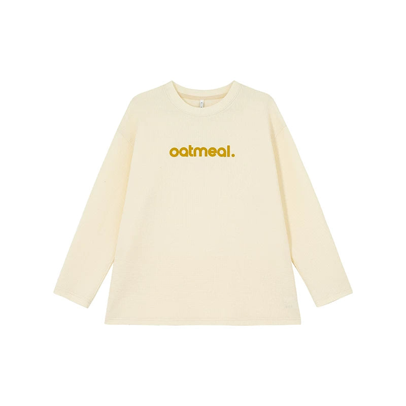 Kano Letter Foam Printed Waffle Long Sleeve