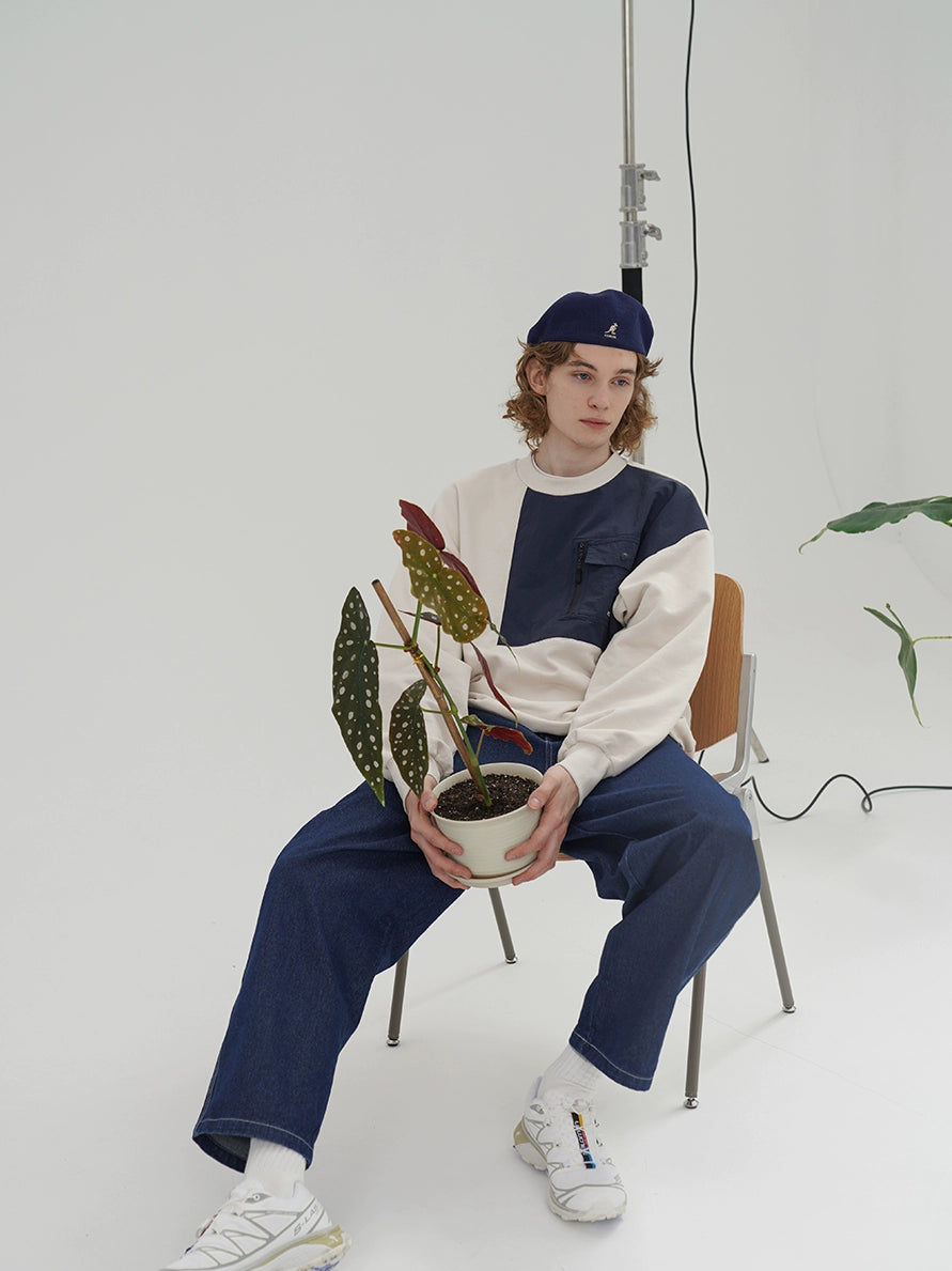 O3PARK Simple Straight Versatile Hugh Jeans