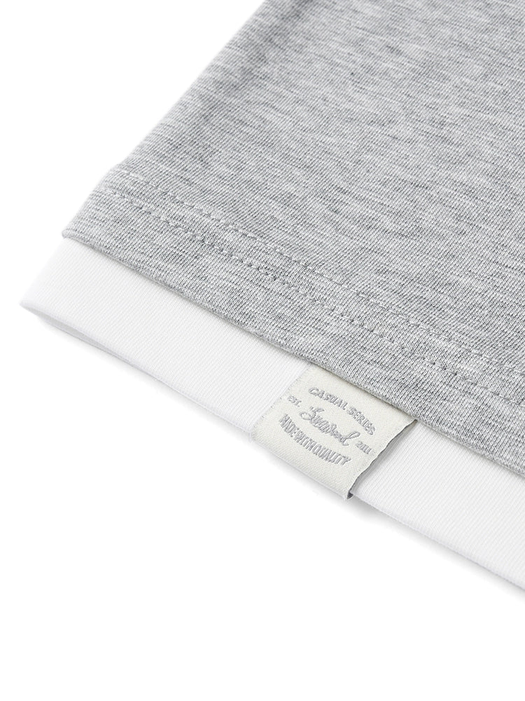 SIMWOOD Cool Fake Two Pieces Casual Loose Tee