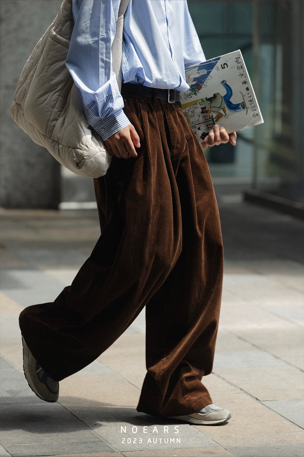 NOEARS Retro Corduroy Tooling Casual Trousers