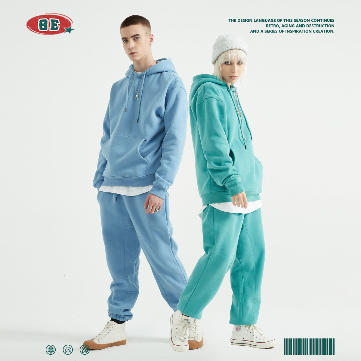 *BEST SELLING* BE 345g Loose Fit fleece hoodie (17-32)