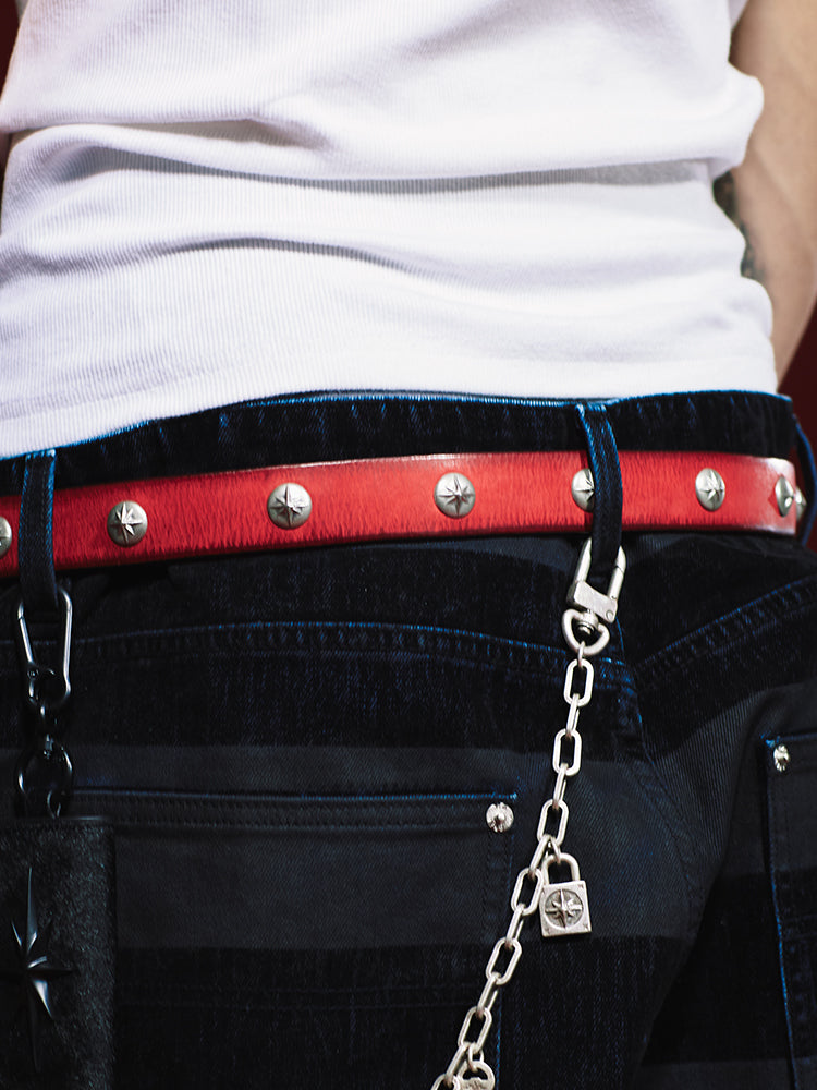 Remedy rivets old leather belt