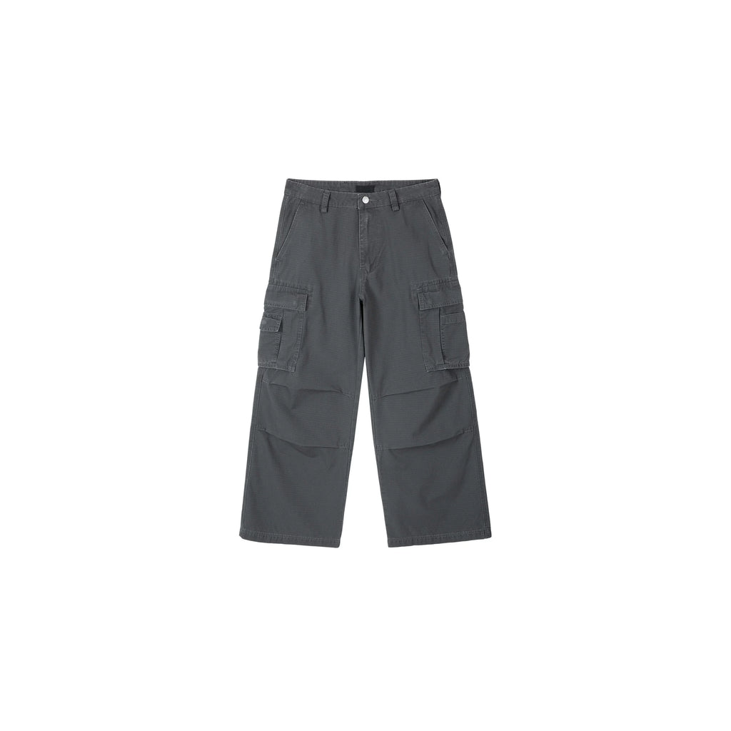 PLUS NO LOGO Washed Loose Wide-leg Cargo Pants