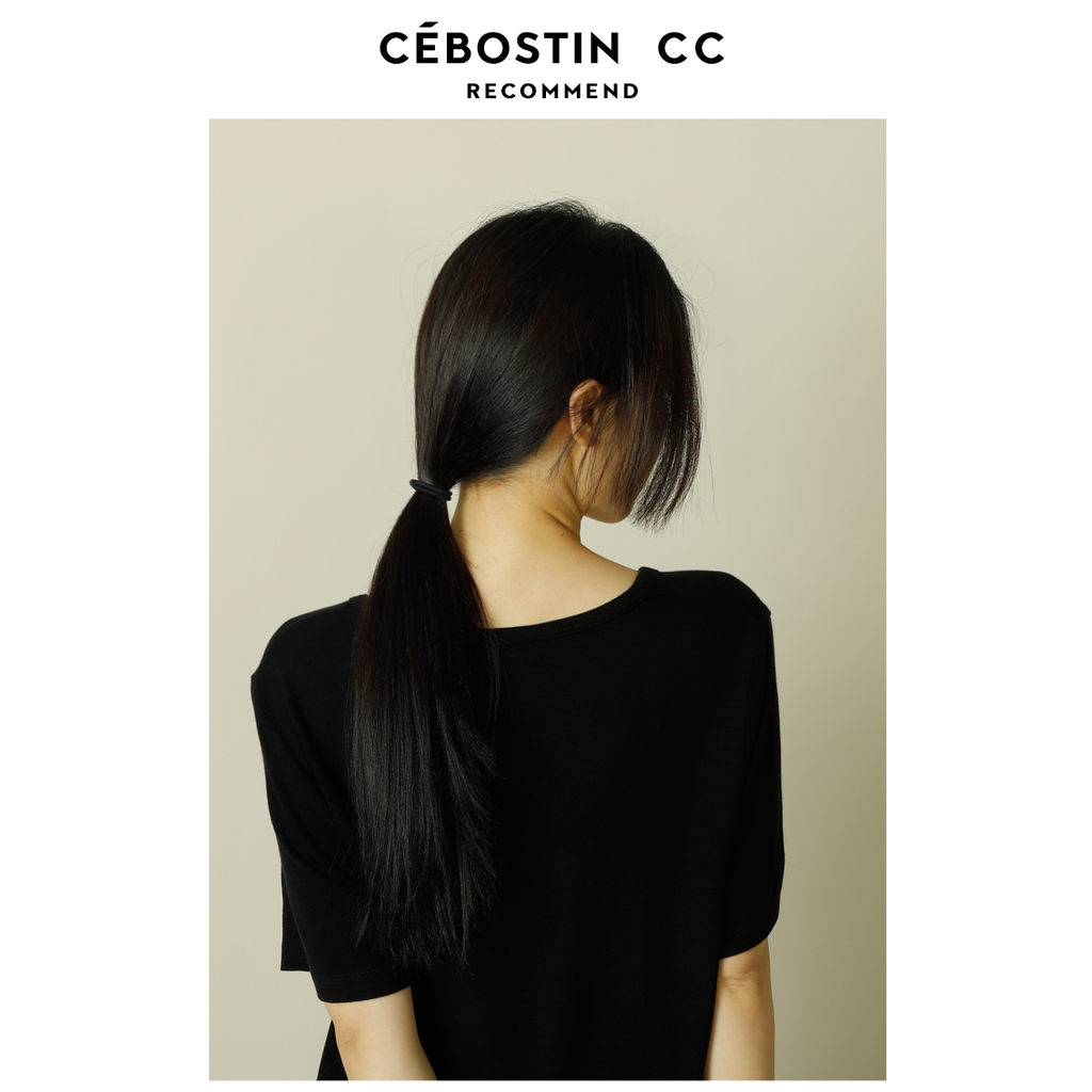 Cebostin Lazy Wind Round Neck Loose Casual Versatile Tee