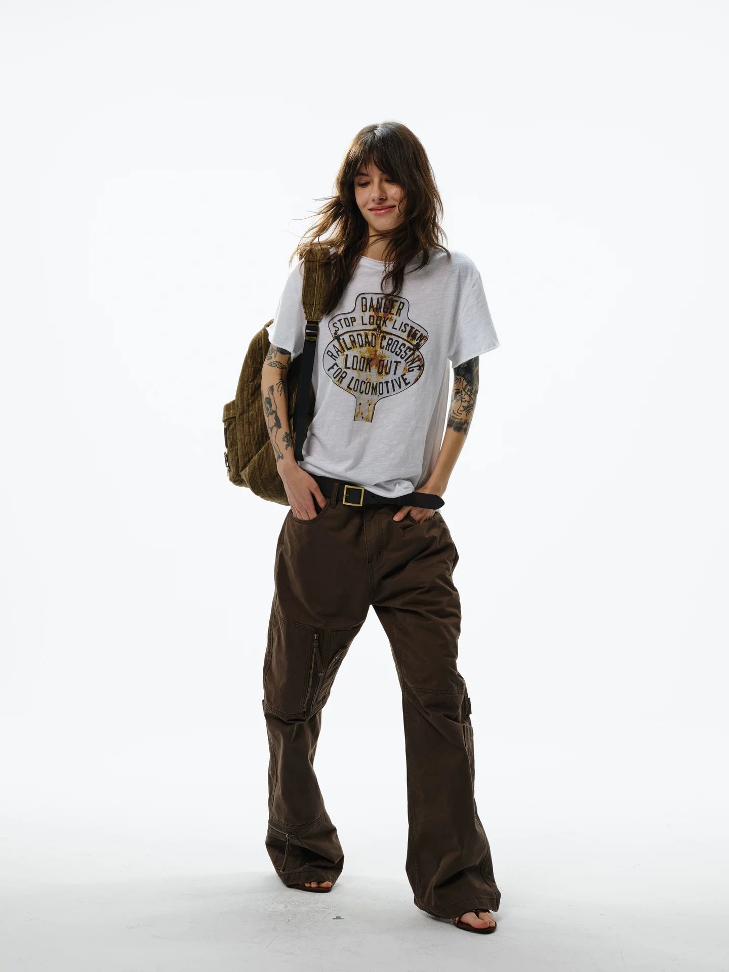 TREClub Vintage Anchor Print Casual Tee
