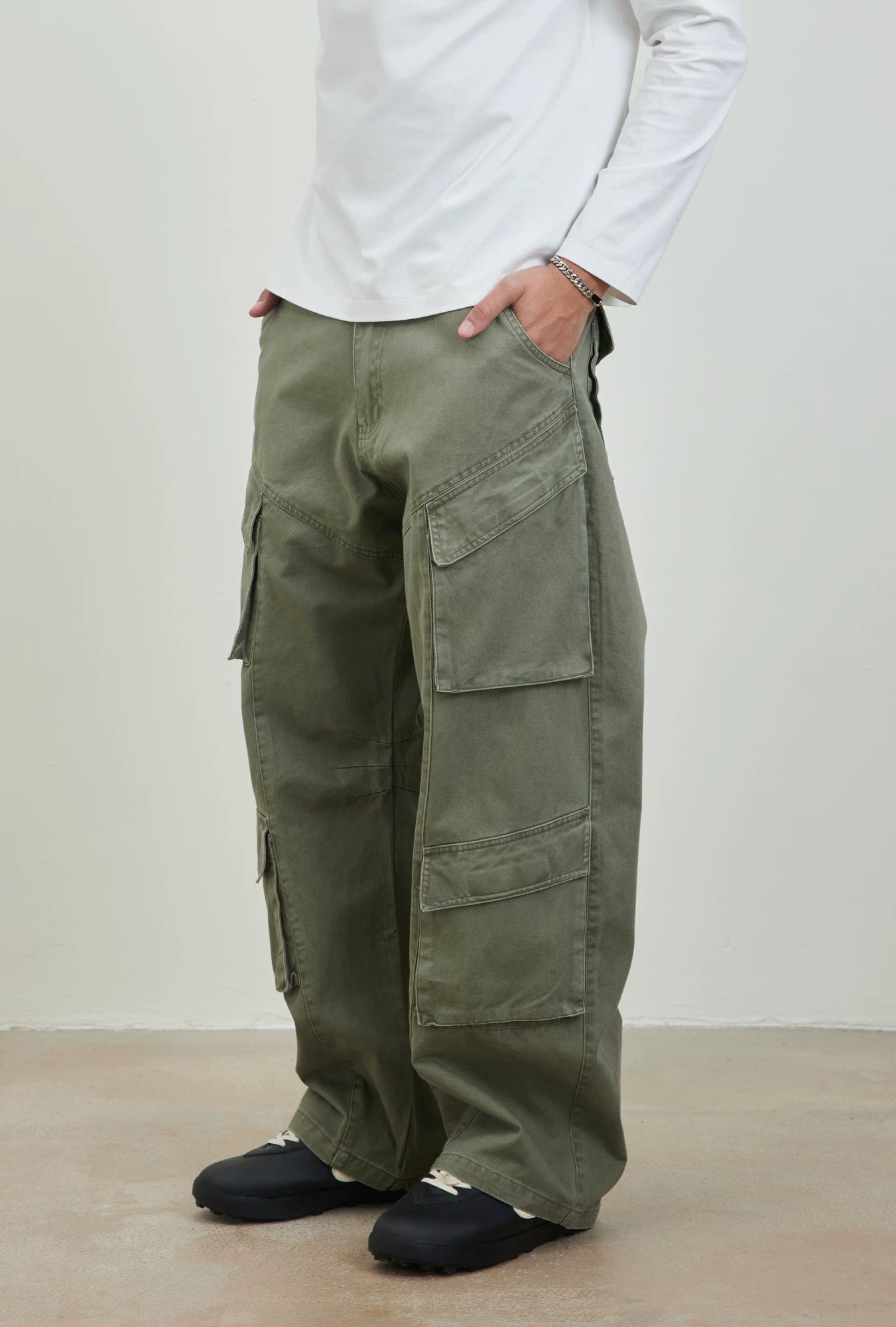 Blank Map Vintage Loose Tooling Trousers