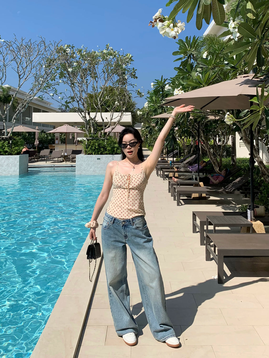 Popchee Loose Versatile Wide Leg Jeans