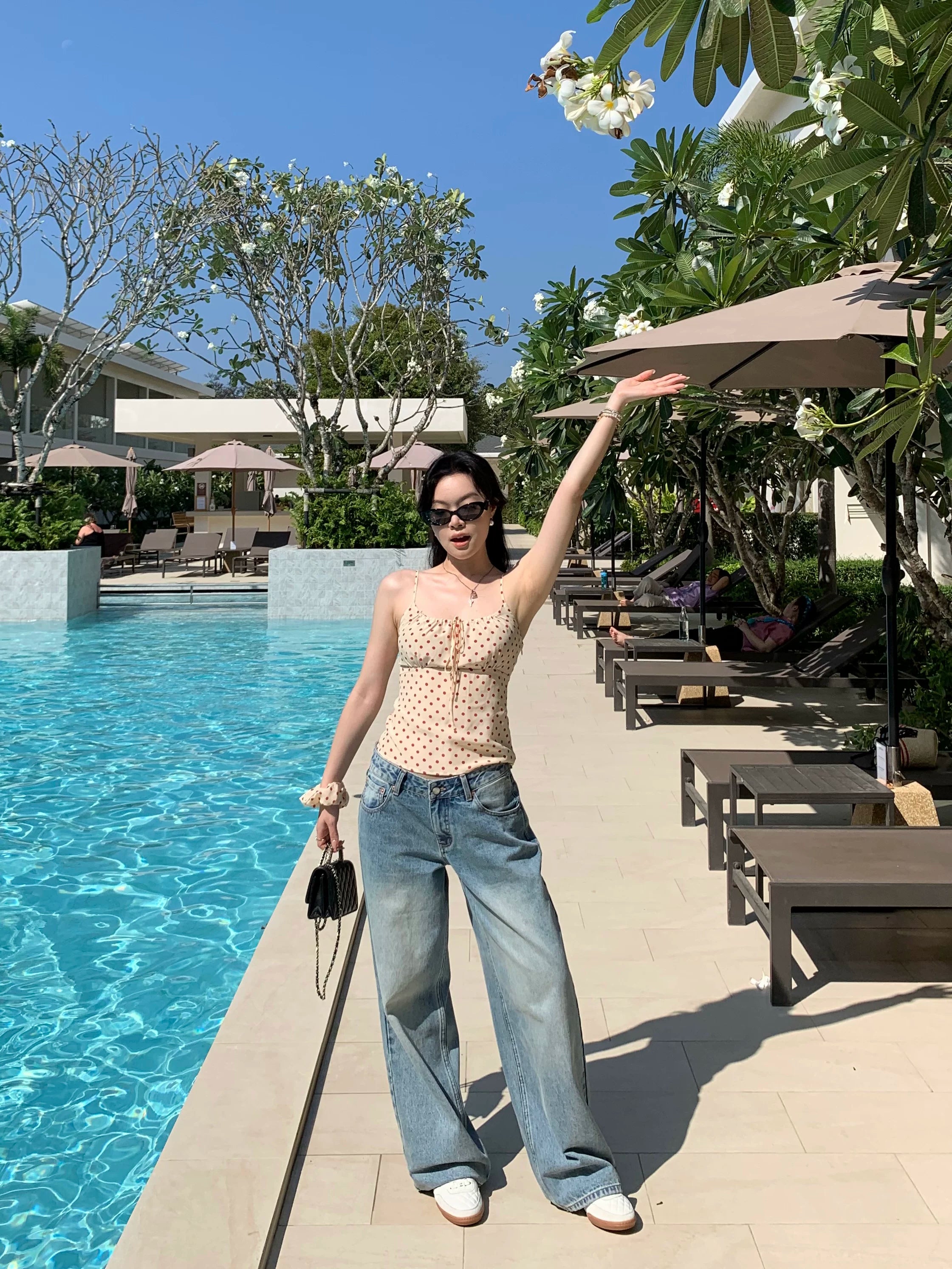 Popchee Loose Versatile Wide Leg Jeans