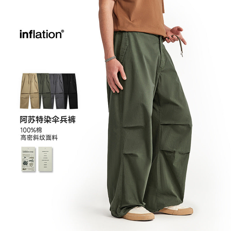 INF Wash Wide Leg Paratrooper Pants