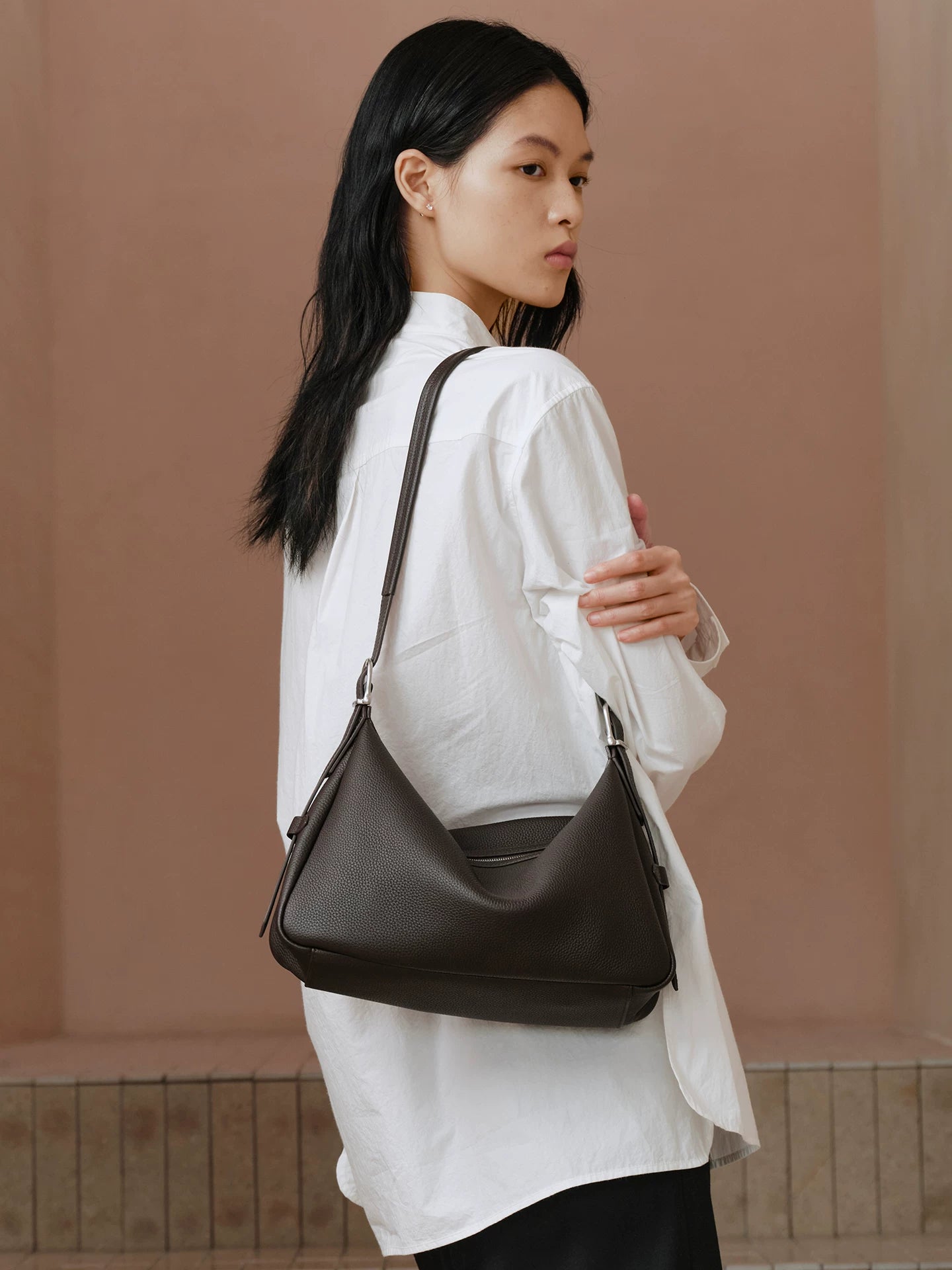 AVALEA First-layer Cowhide Underarm Bag