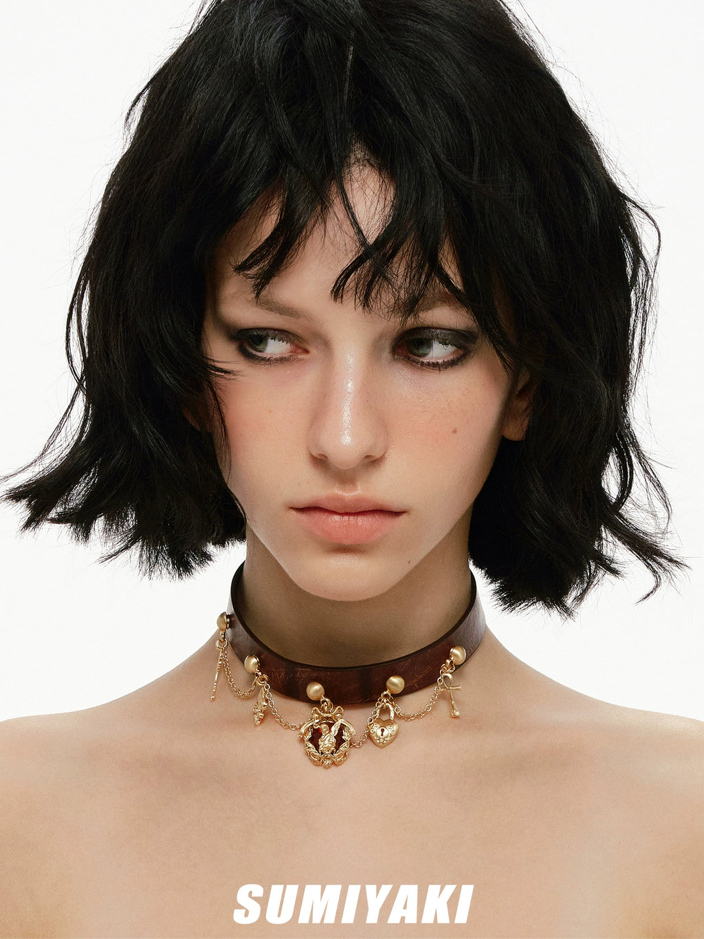 SUMIYAKI Leather Sweet Cool Necklace