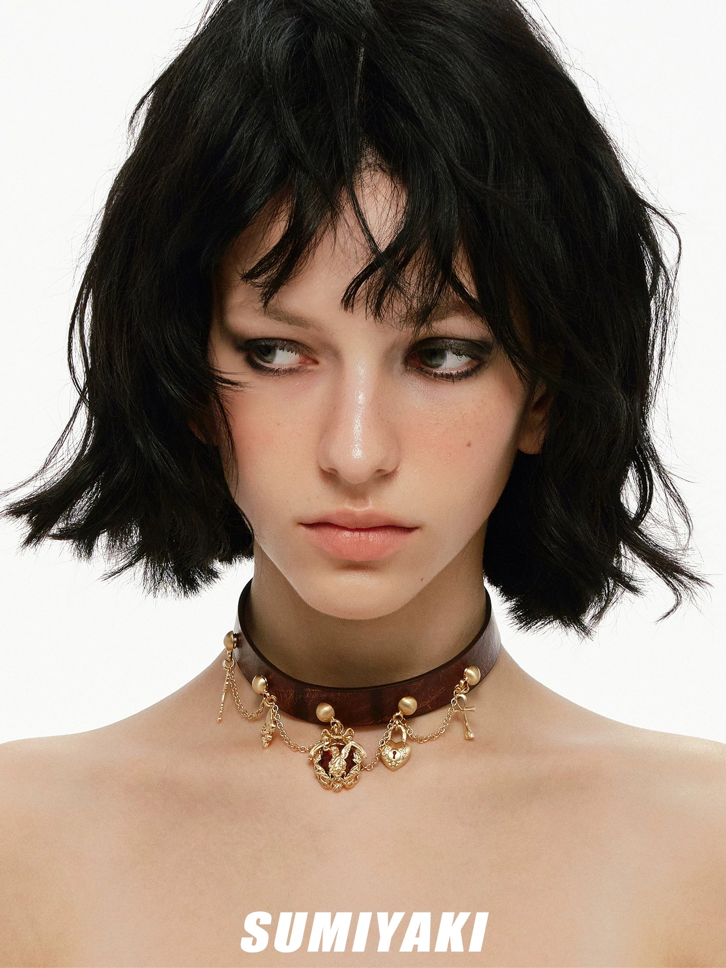 SUMIYAKI Leather Sweet Cool Necklace