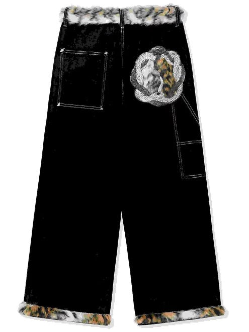 GameOne Double Snake Leopard Hip Hop Skateboard Jeans
