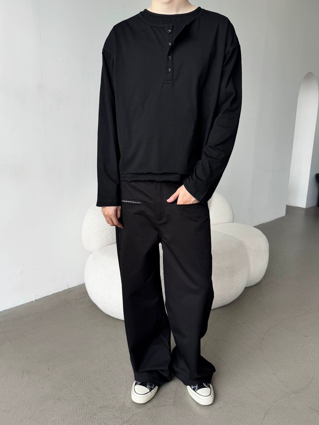 Erole Lazy Slack Versatile Basic Long Sleeve