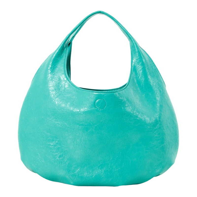 DirtySix Fuka bento soft pleated shiny leather bag