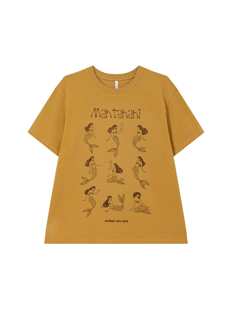 KANO Mermaid Print Crew Neck Tee