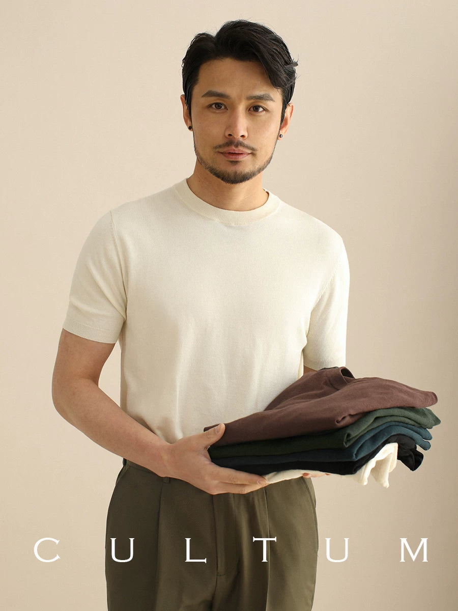 CULTA Thin Breathable Versatile Crew Neck Tee