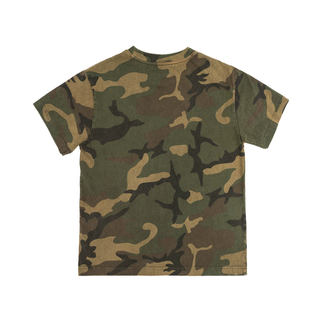 ANTIDOTE Camouflage Guitar Print Crew Neck Tee