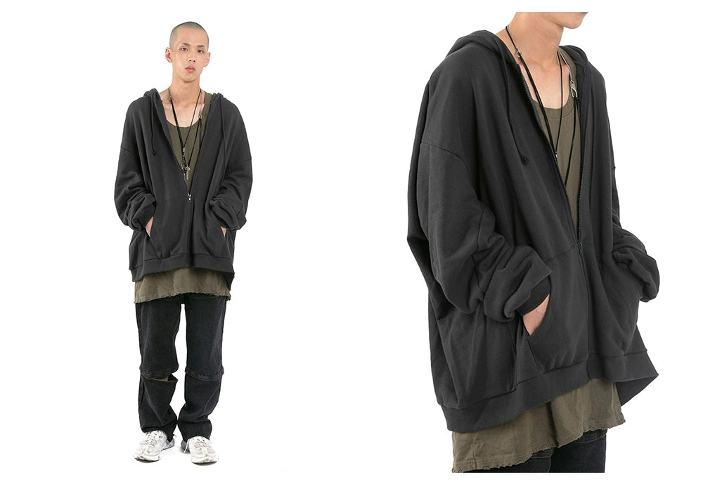 RHOMEHOUSE Loose and Versatile Sports Zip Jacket