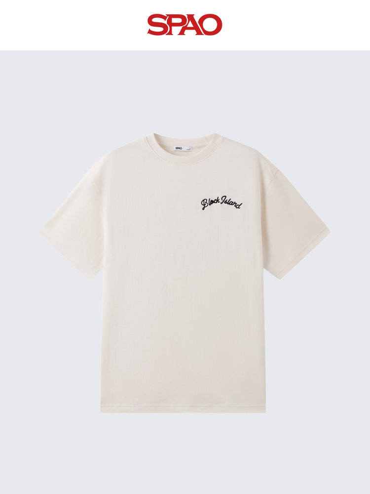 SPAO Korean Style Men's Multi-color Versatile Short-sleeved T-shirt SPRPF23C71