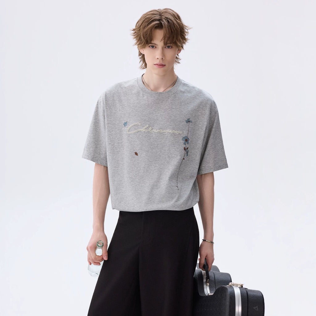 CHOR Flower Embroidery Simple Tee