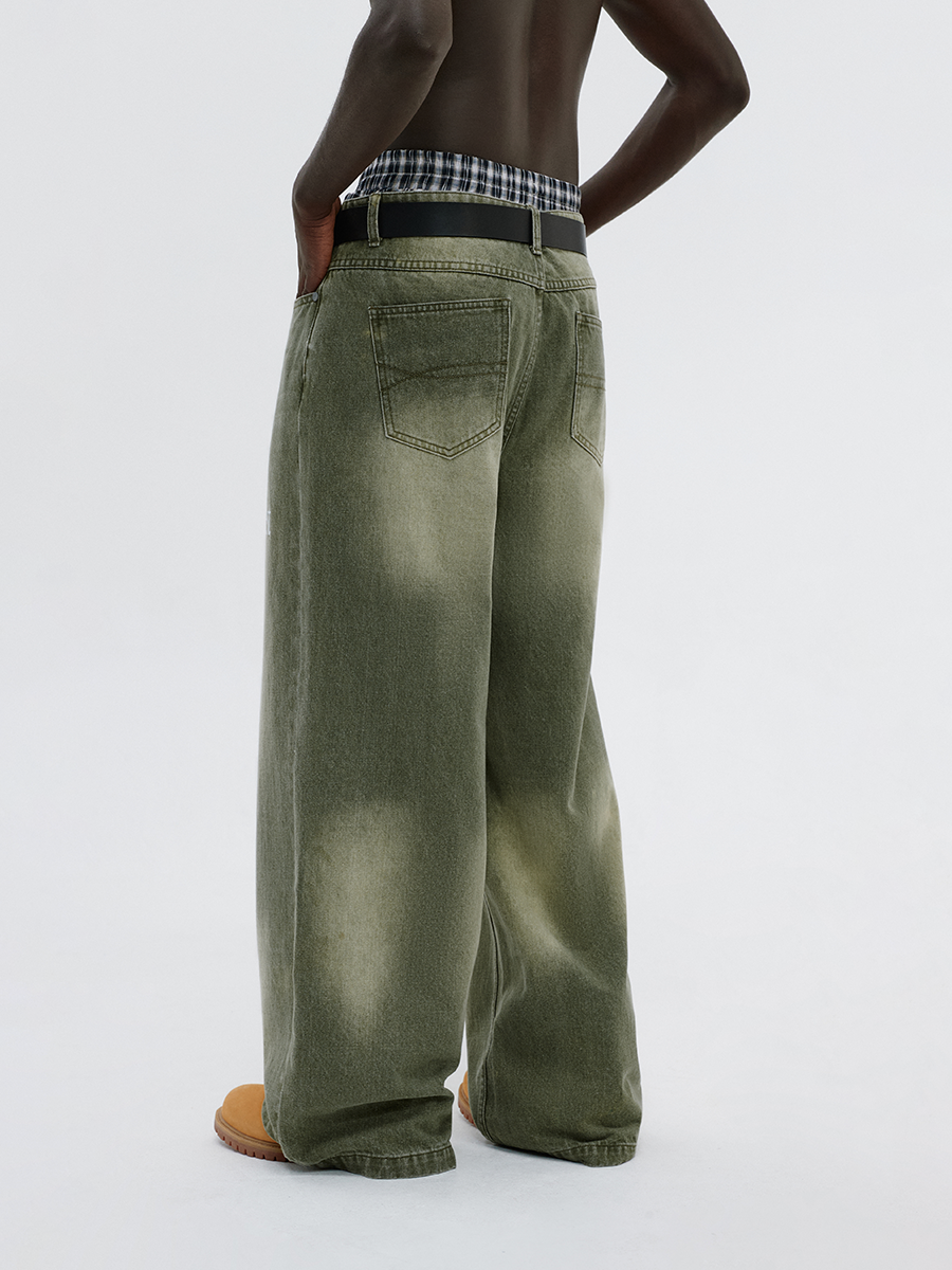 ATRY Printed Washed Old Jeans