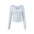 Ablueberry One-word Shoulder Plaid Long Sleeves