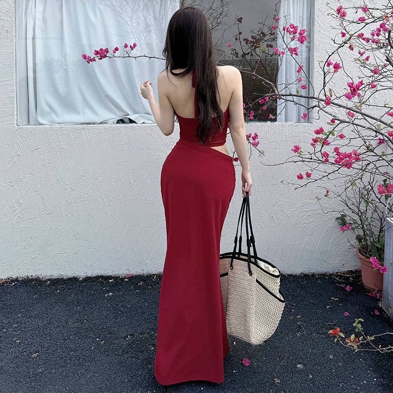 Instunning Neck Slim Dress