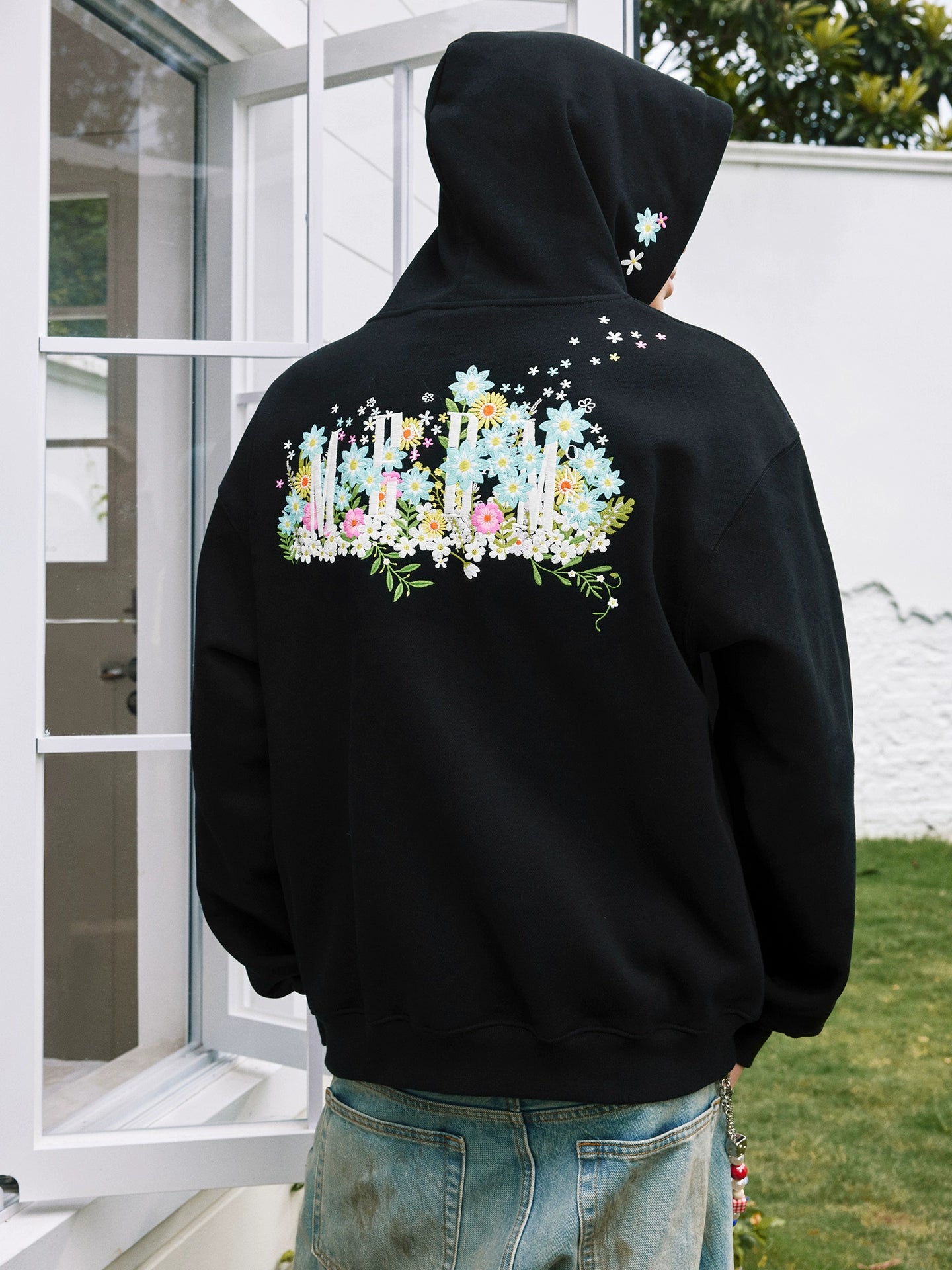 MEDM Simple Embroidered Casual Hooded Sweater