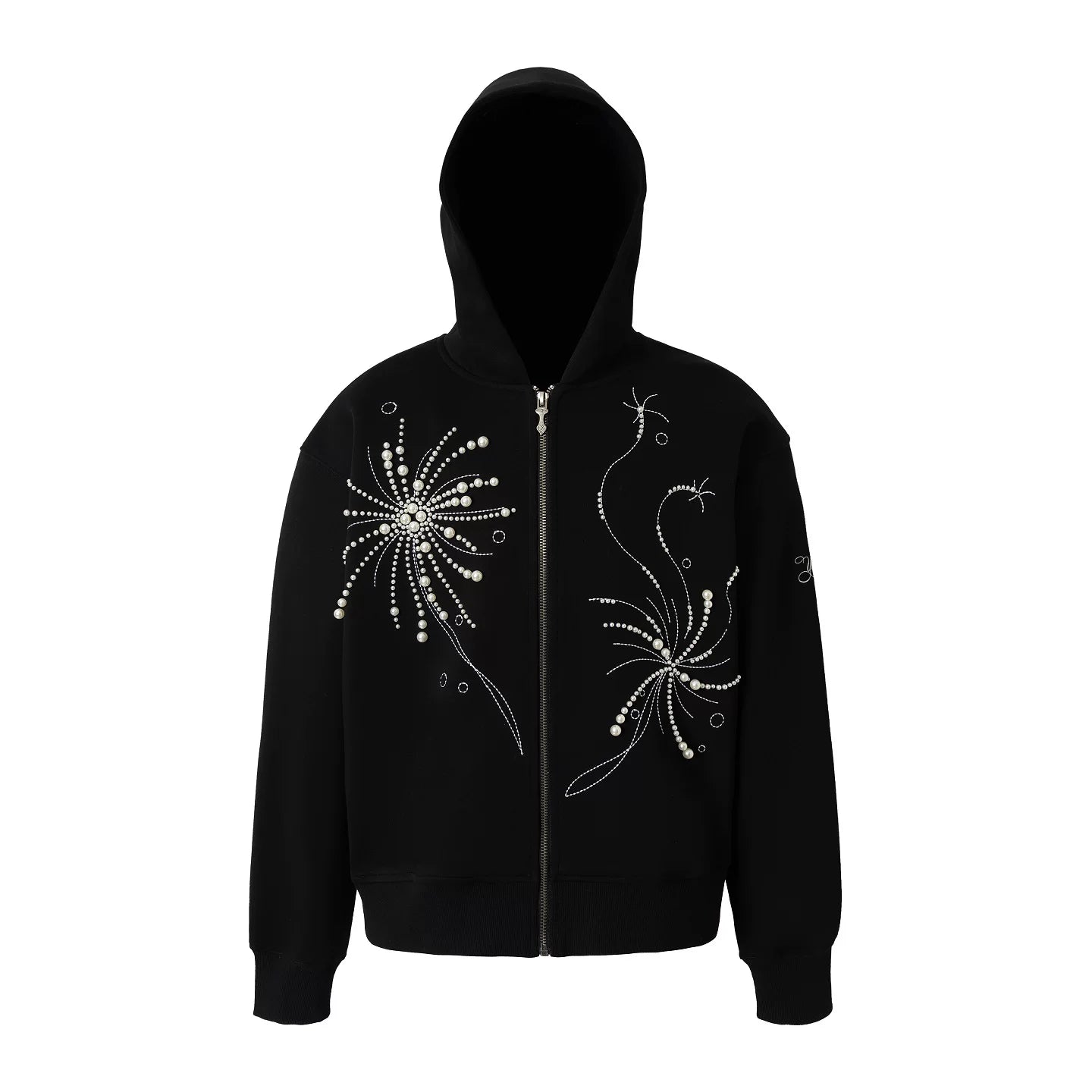 YADcrew Fireworks Pearl Embroidered Hooded Jacket