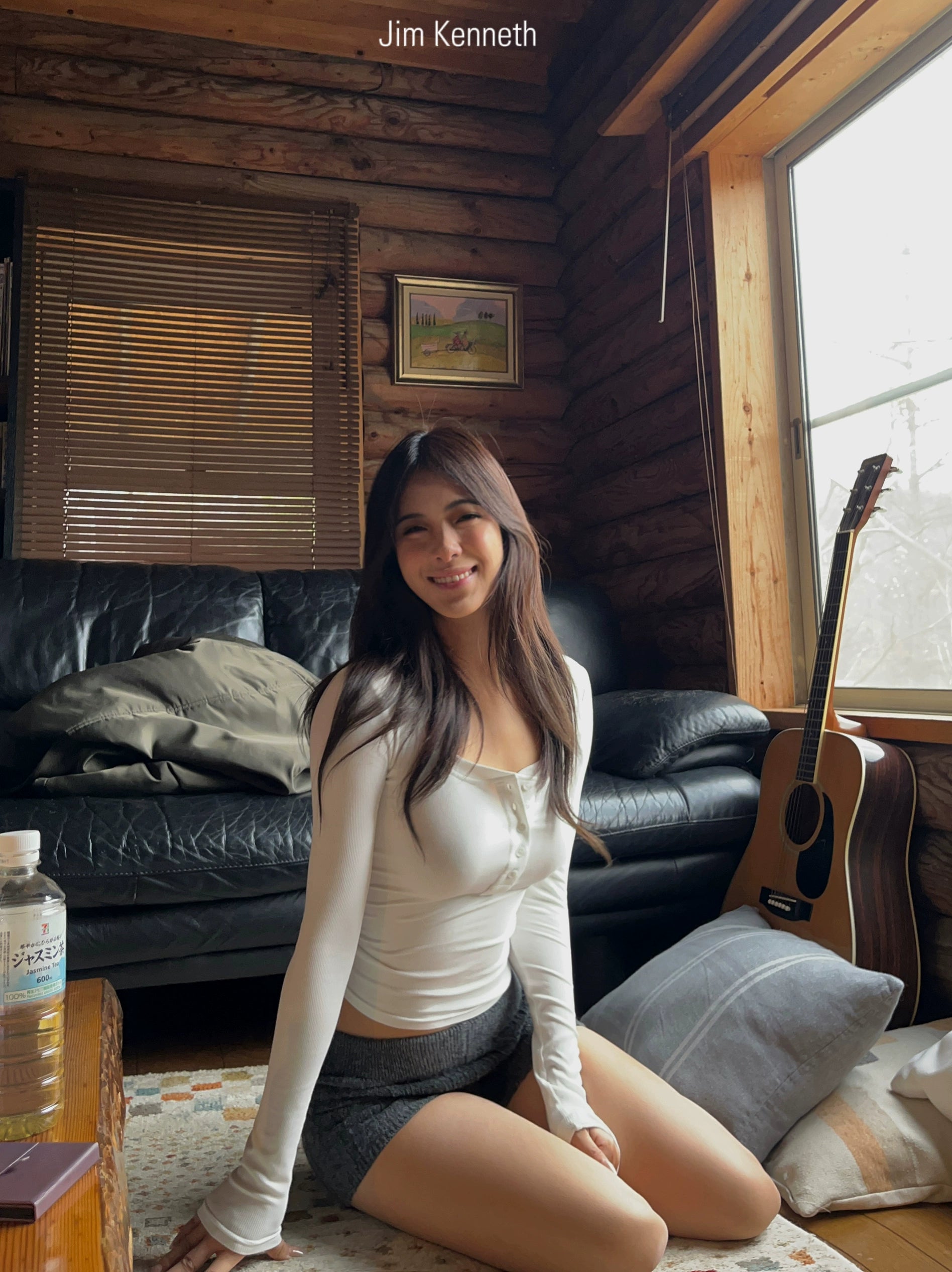 Jim Kennet Basic U-Neck Stretch Slim Henry Long Sleeves