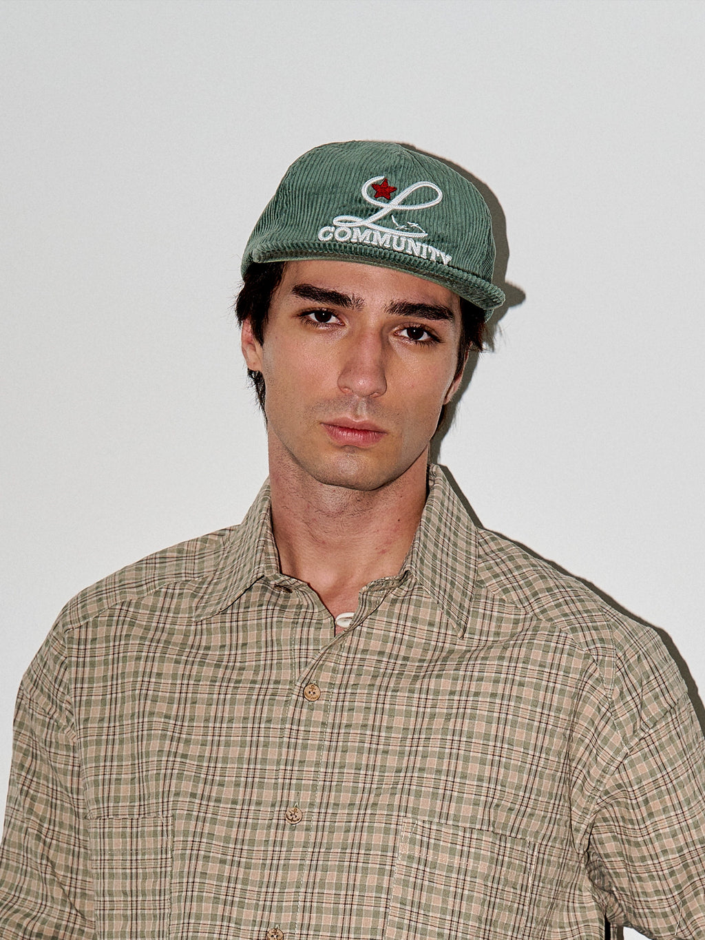 LIBERAFIT Three-dimensional Chain Embroidered Corduroy Baseball Cap