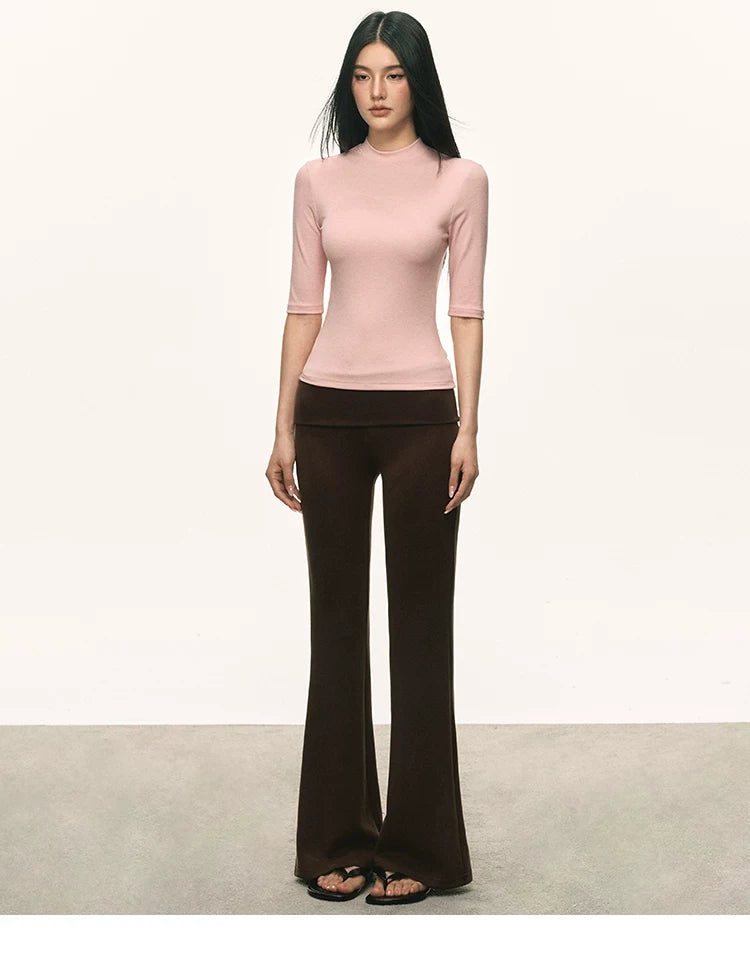 Anna Aneae Vintage Micro-pull Casual Pants