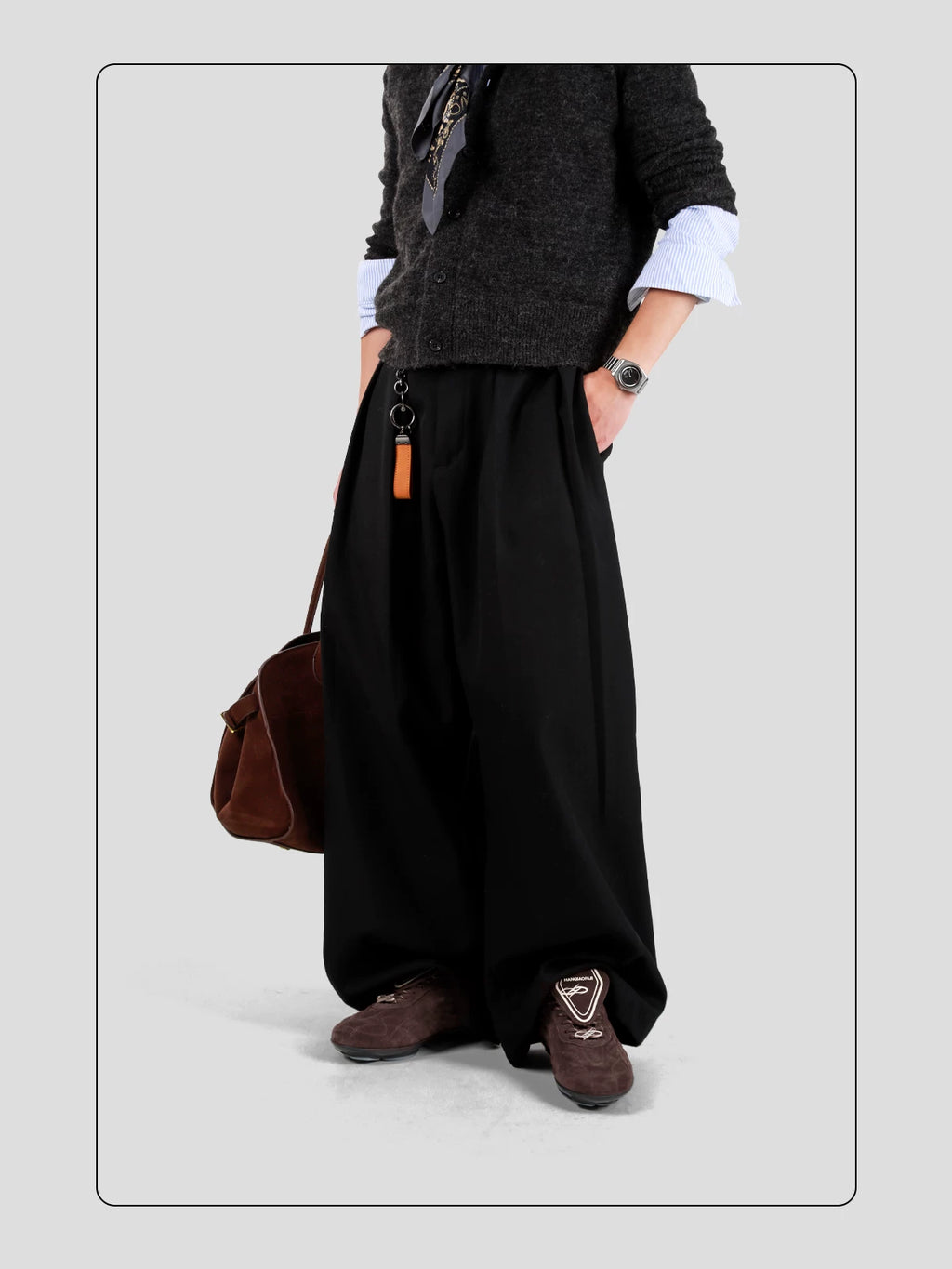 HANQIAORJI Retro Brown Casual Training Shoes