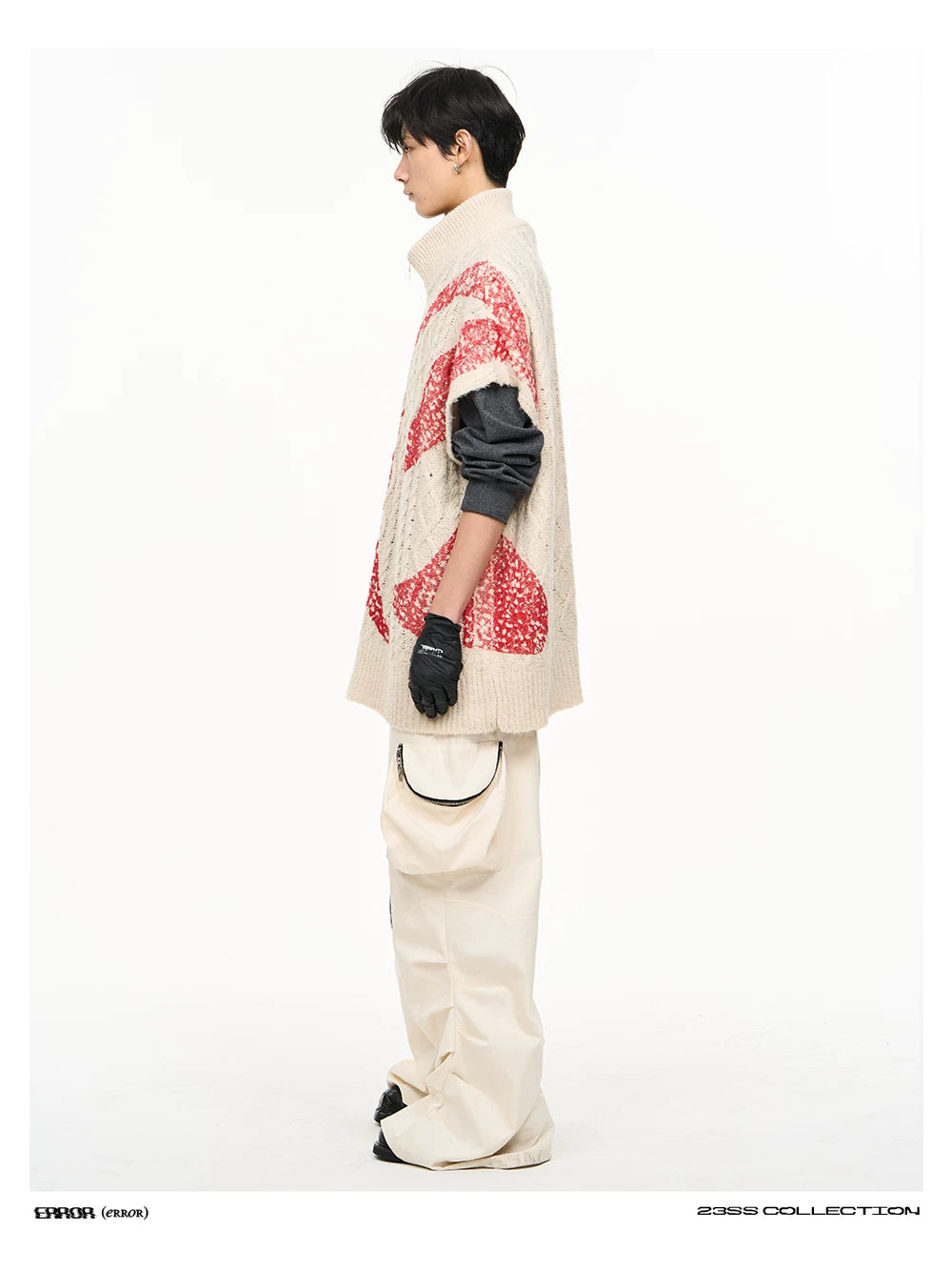 RELABEL Misplaced Printed Woven Sweater Vest