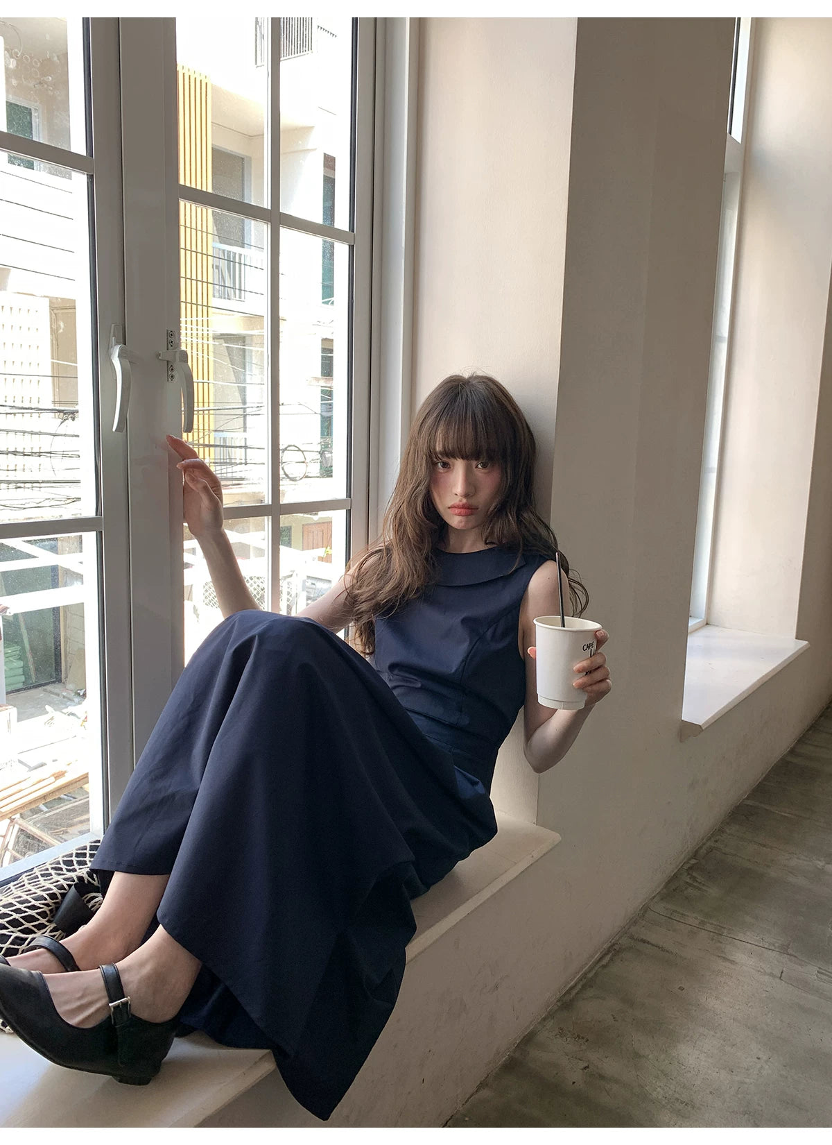 Kano Tie-up Crew Neck Vest Dress