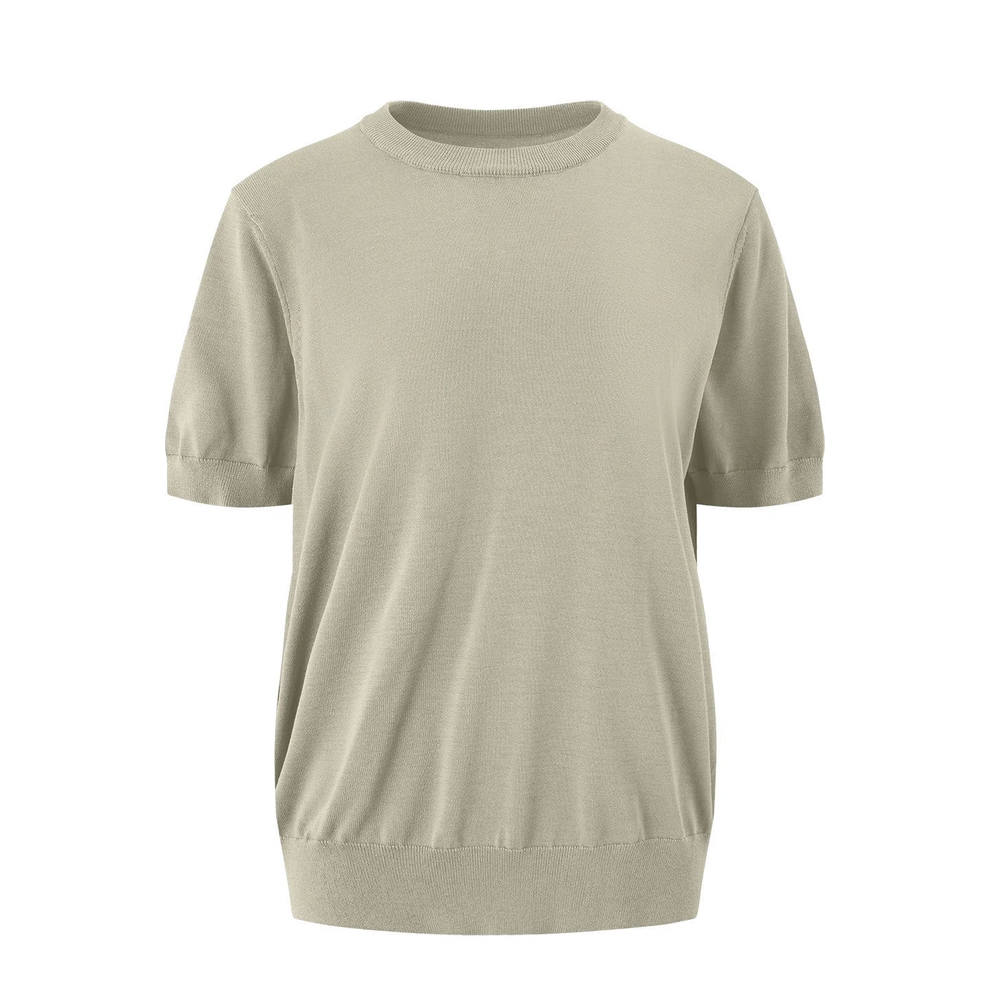 Borrowed Project Ice Silk Knitted Casual Loose Tee