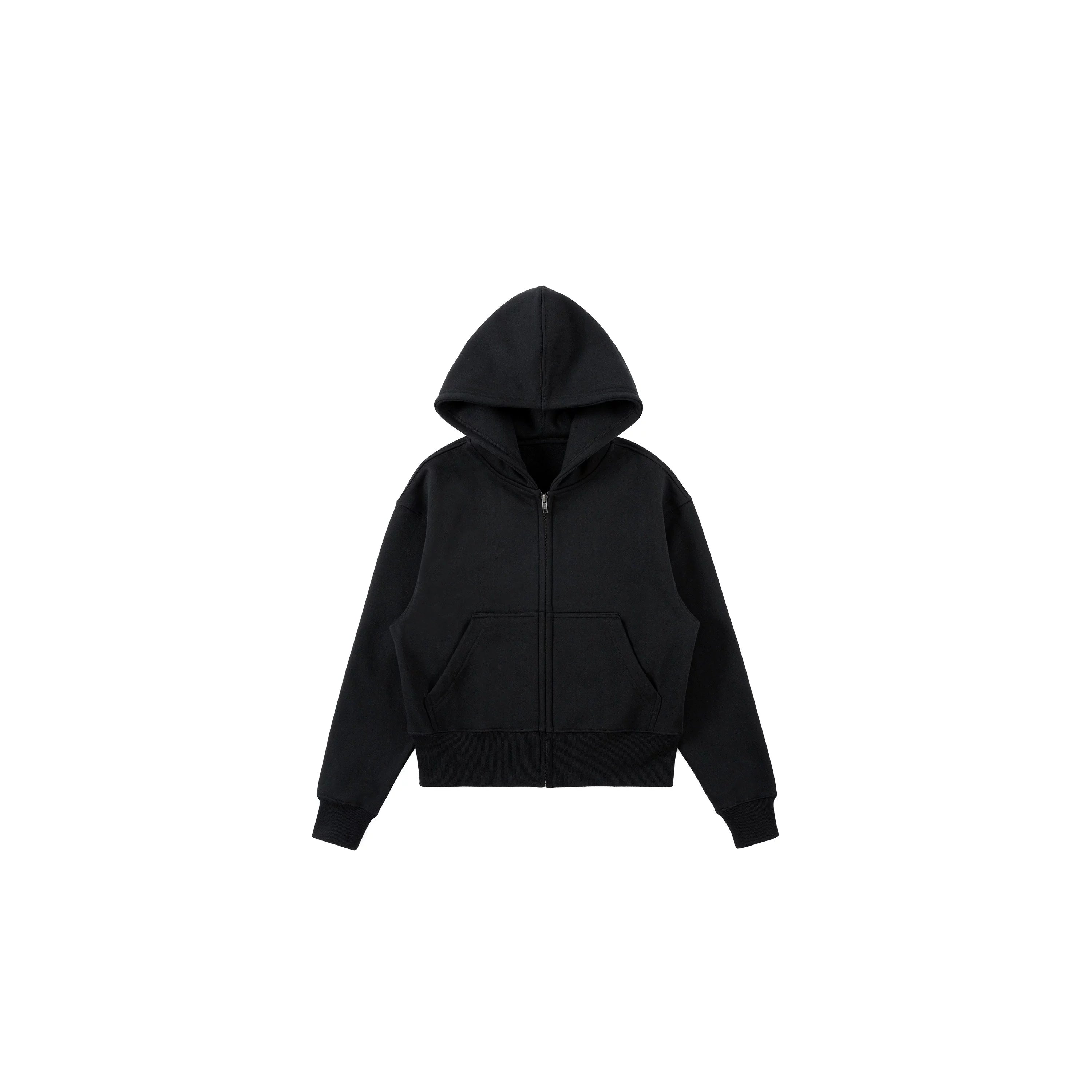 PLUS NO LOGO Short Zipper Hoodie Sweater Jacket
